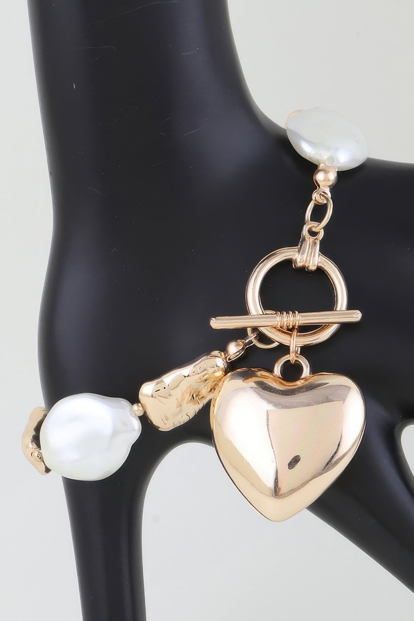 Multi Stone Heart Toggle Bracelet | Mixtshop LLC