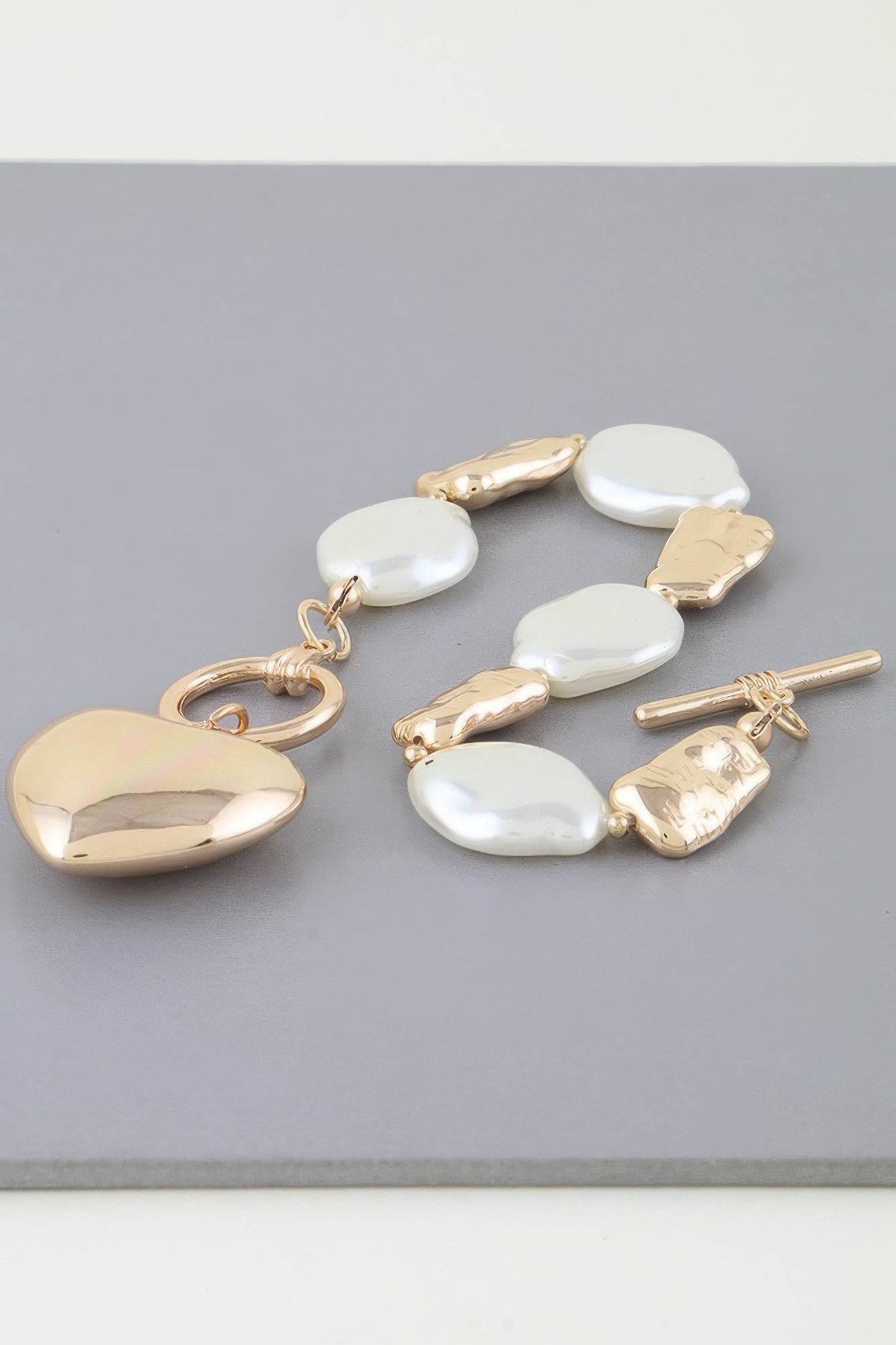 Multi Stone Heart Toggle Bracelet | Mixtshop LLC