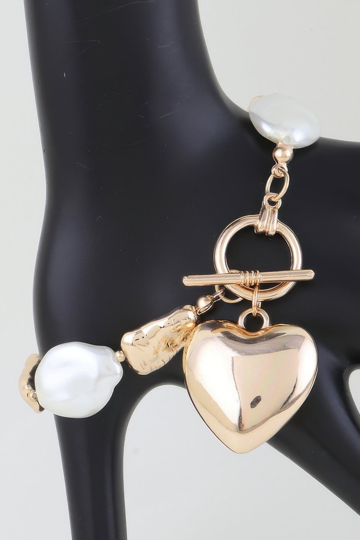 Multi Stone Heart Toggle Bracelet | Mixtshop LLC