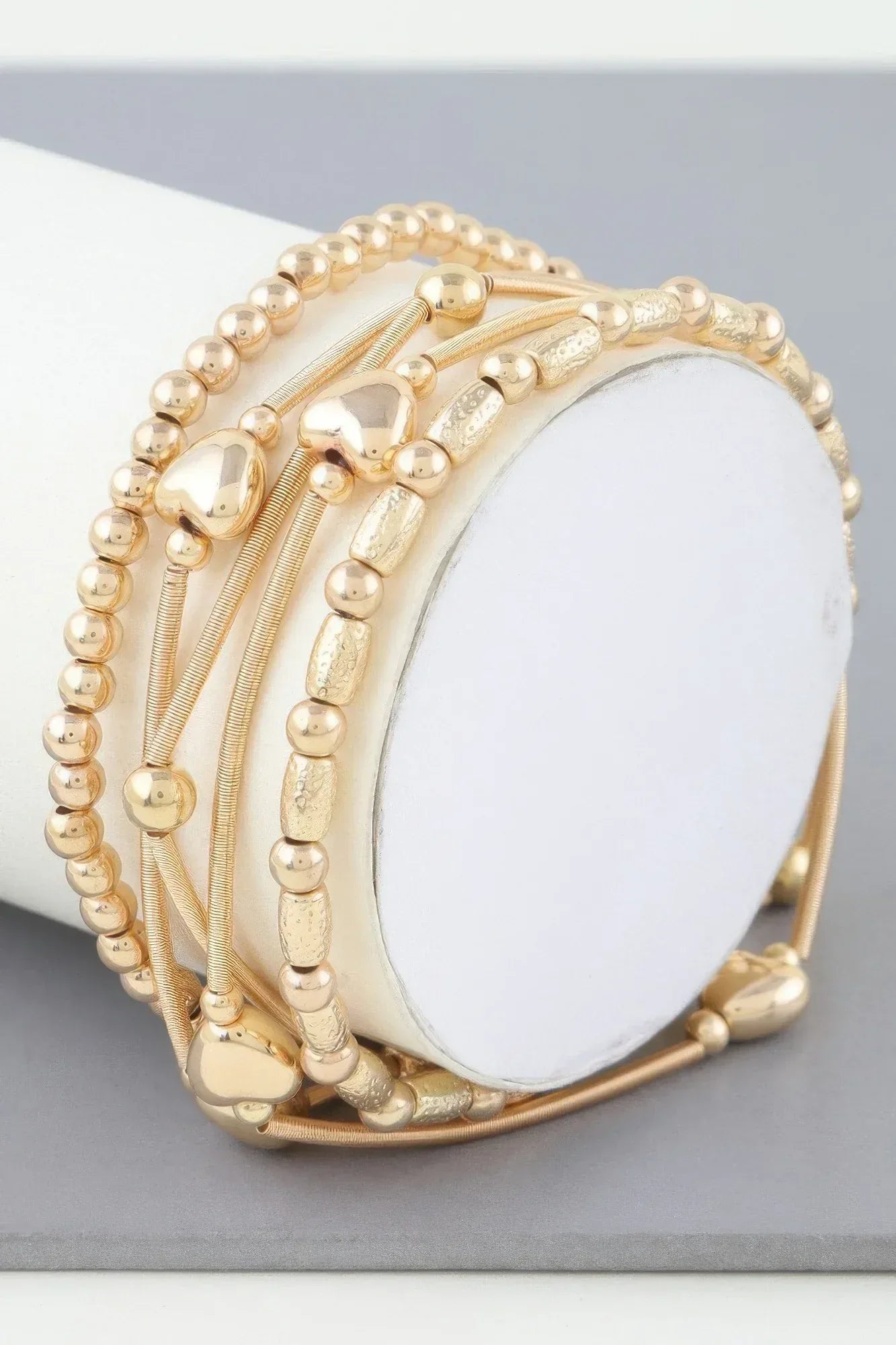 Multi Heart Coil Beaded Bracelet | Mixtshop LLC Main image