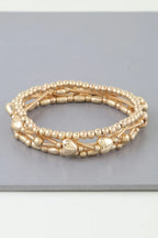 Multi Heart Coil Beaded Bracelet | Mixtshop LLC