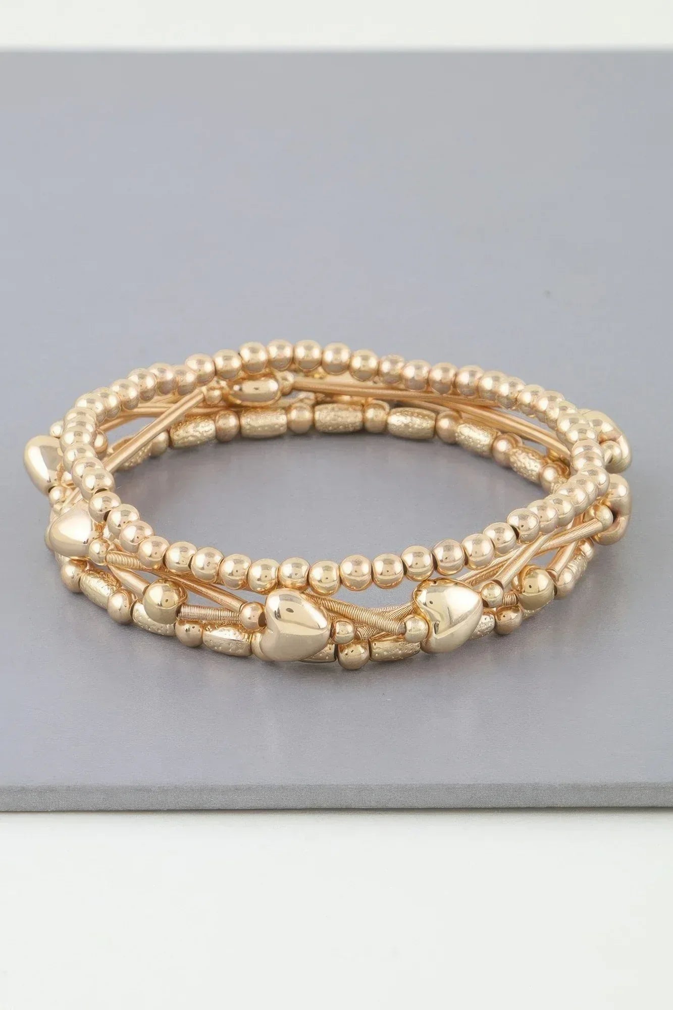 Multi Heart Coil Beaded Bracelet | Mixtshop LLC