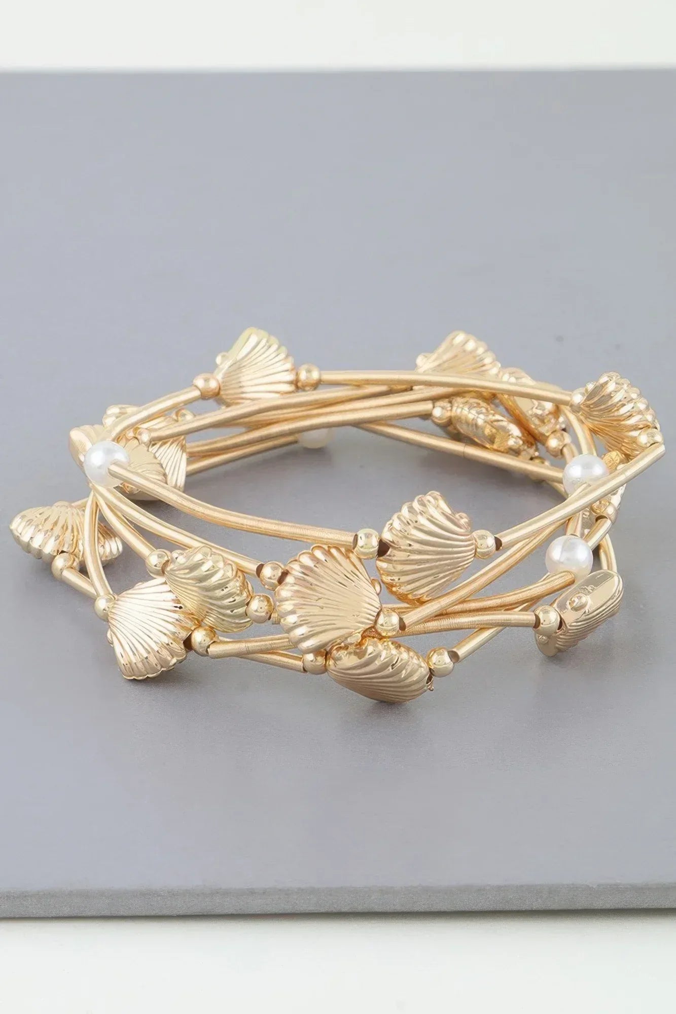 Multi Seashell Coil Bracelet Secondary image