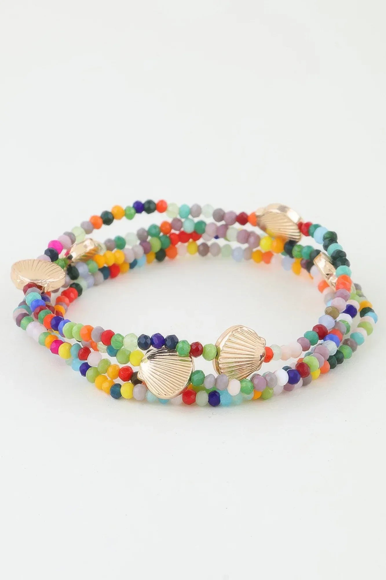 Multi Seashell Beaded Bracelet Secondary image