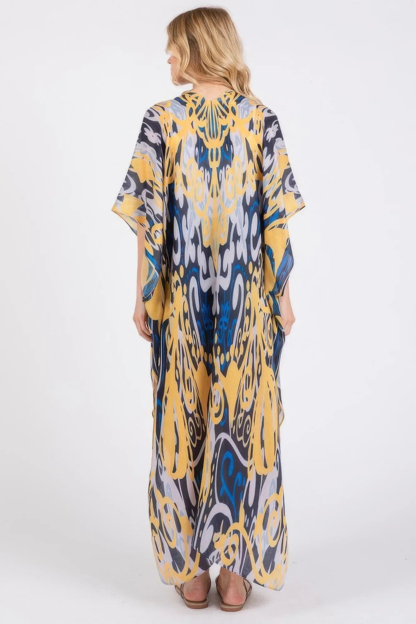 Boho Print Open Front Long Kimono | Mixtshop LLC