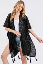 Geometric Pattern Tassel Cover Up | Mixtshop LLC
