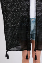 Geometric Pattern Tassel Cover Up | Mixtshop LLC