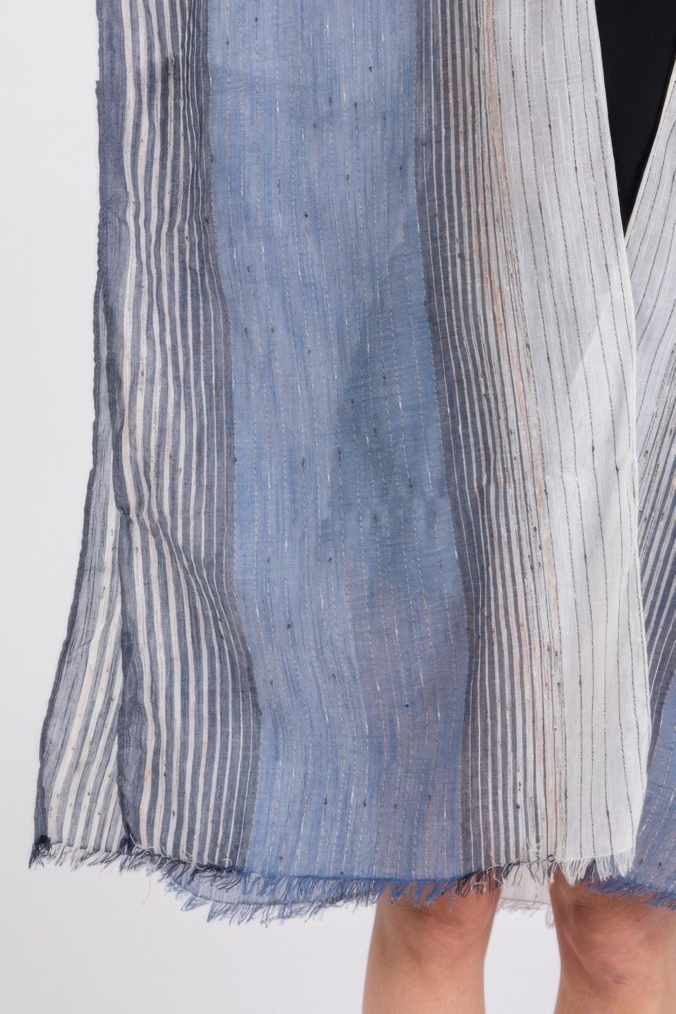 Striped Two Tone Cover Up Kimono Secondary image