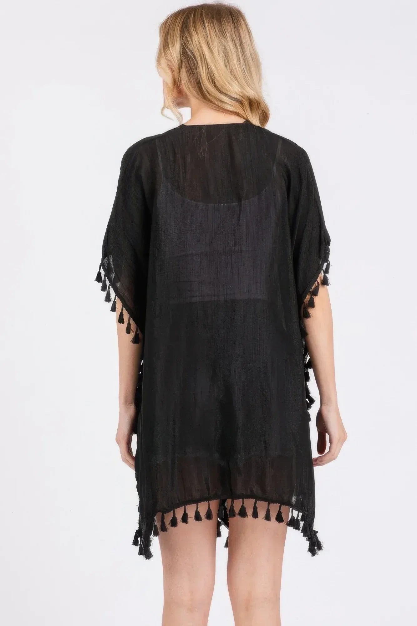 Crochet And Tassel Trim Cover Up | Mixtshop LLC