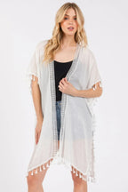 Crochet And Tassel Trim Cover Up | Mixtshop LLC