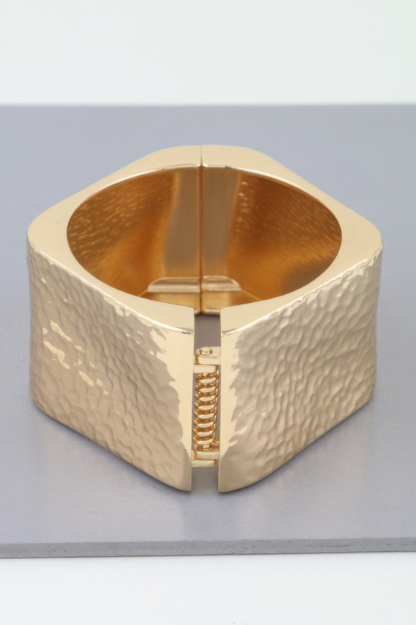 Hammered Wide Cubic Cuff Bracelet | Mixtshop LLC