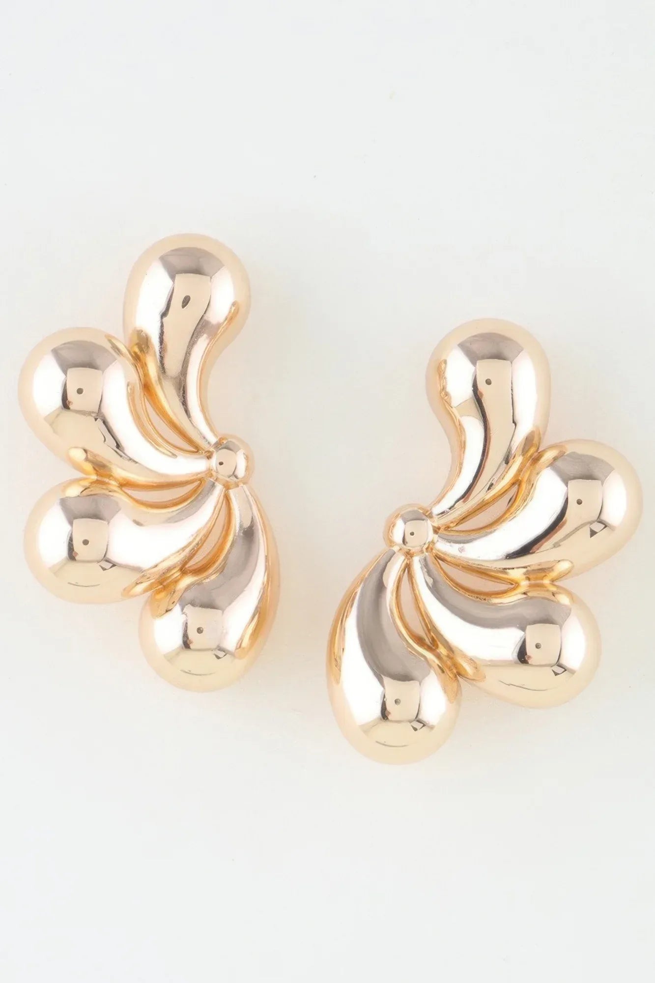 Shiny Flower Halves Earrings | Mixtshop LLC Main image