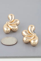 Shiny Flower Halves Earrings | Mixtshop LLC