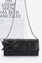 Rhinestone Party Clutch W/ Rhinestone Bow | Mixtshop LLC
