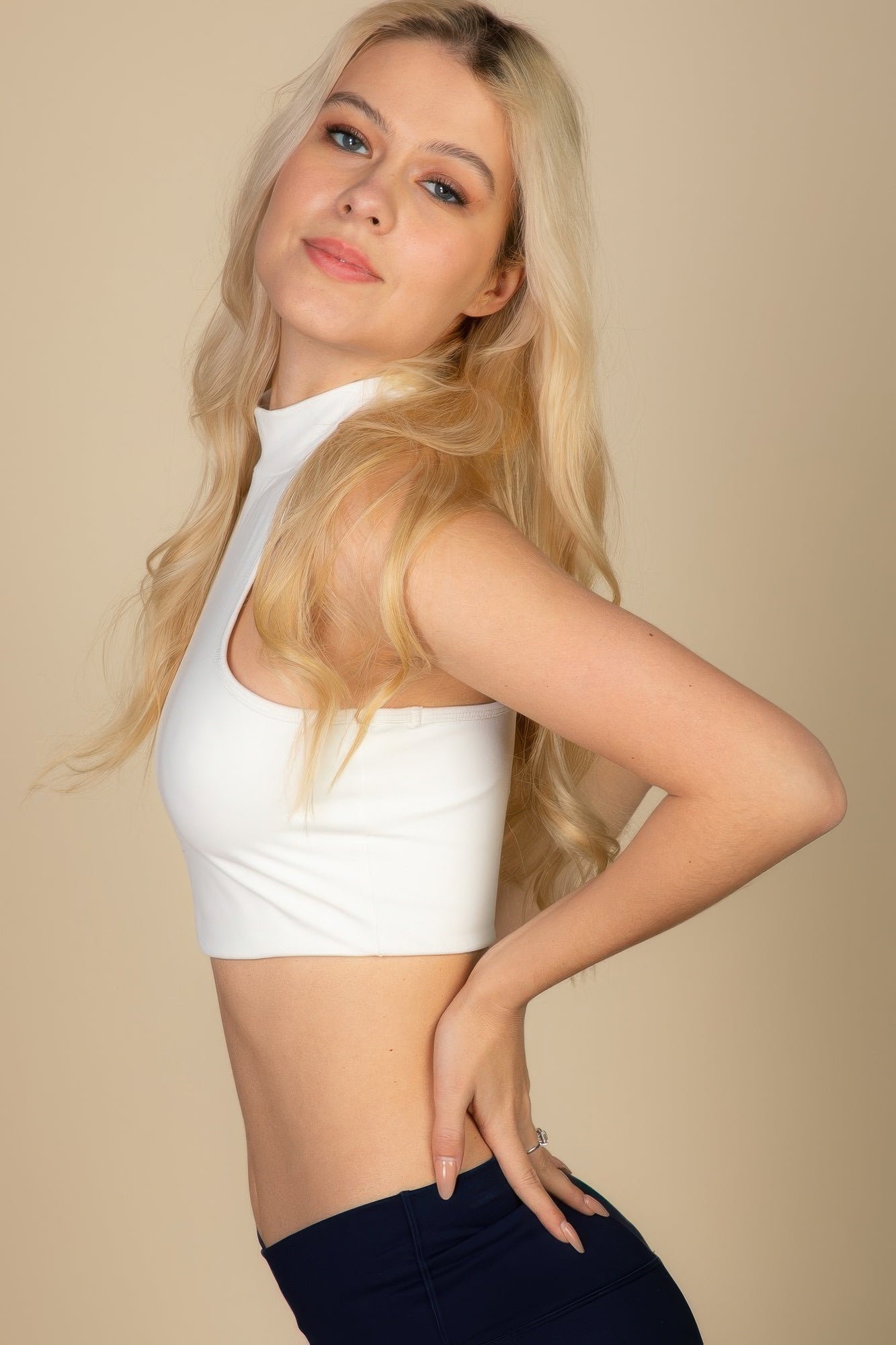 High Neck Sleeveless Top | Mixtshop LLC