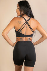 Criss Cross Back Sports Bra | Mixtshop LLC