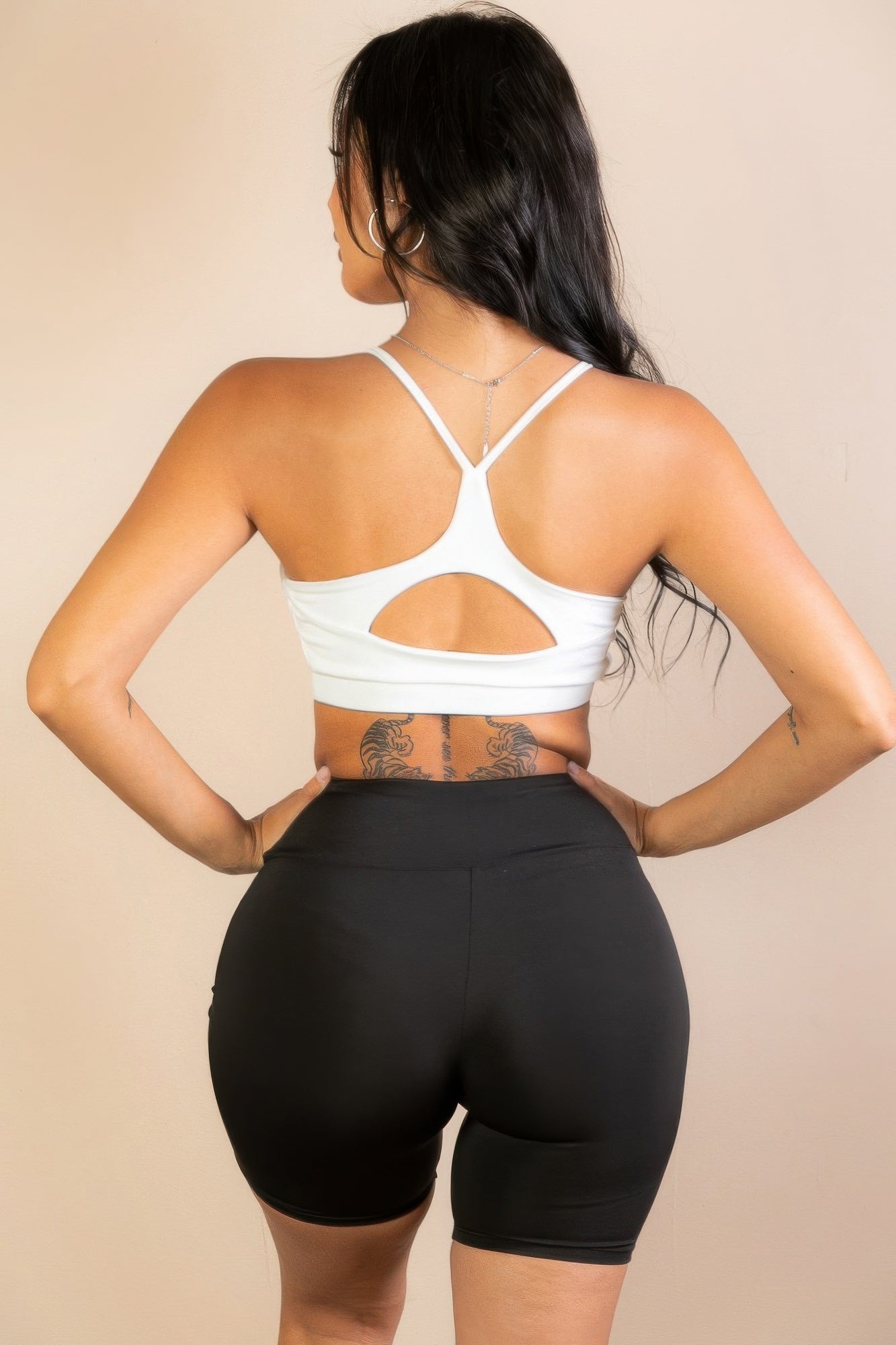 Racerback Cutout Sports Bra | Mixtshop LLC