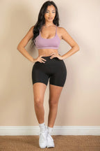 Racerback Cutout Sports Bra | Mixtshop LLC