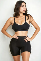 Racerback Cutout Sports Bra | Mixtshop LLC