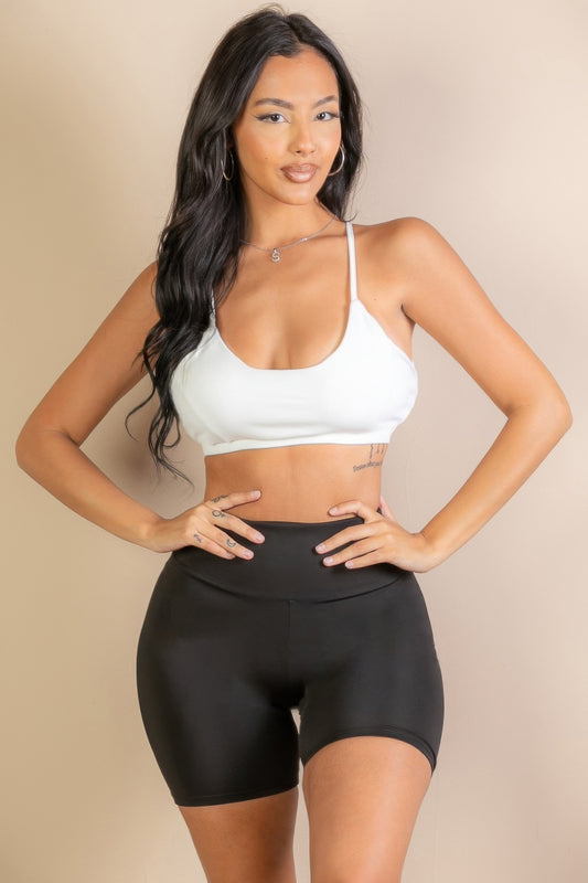 Racerback Cutout Sports Bra | Mixtshop LLC