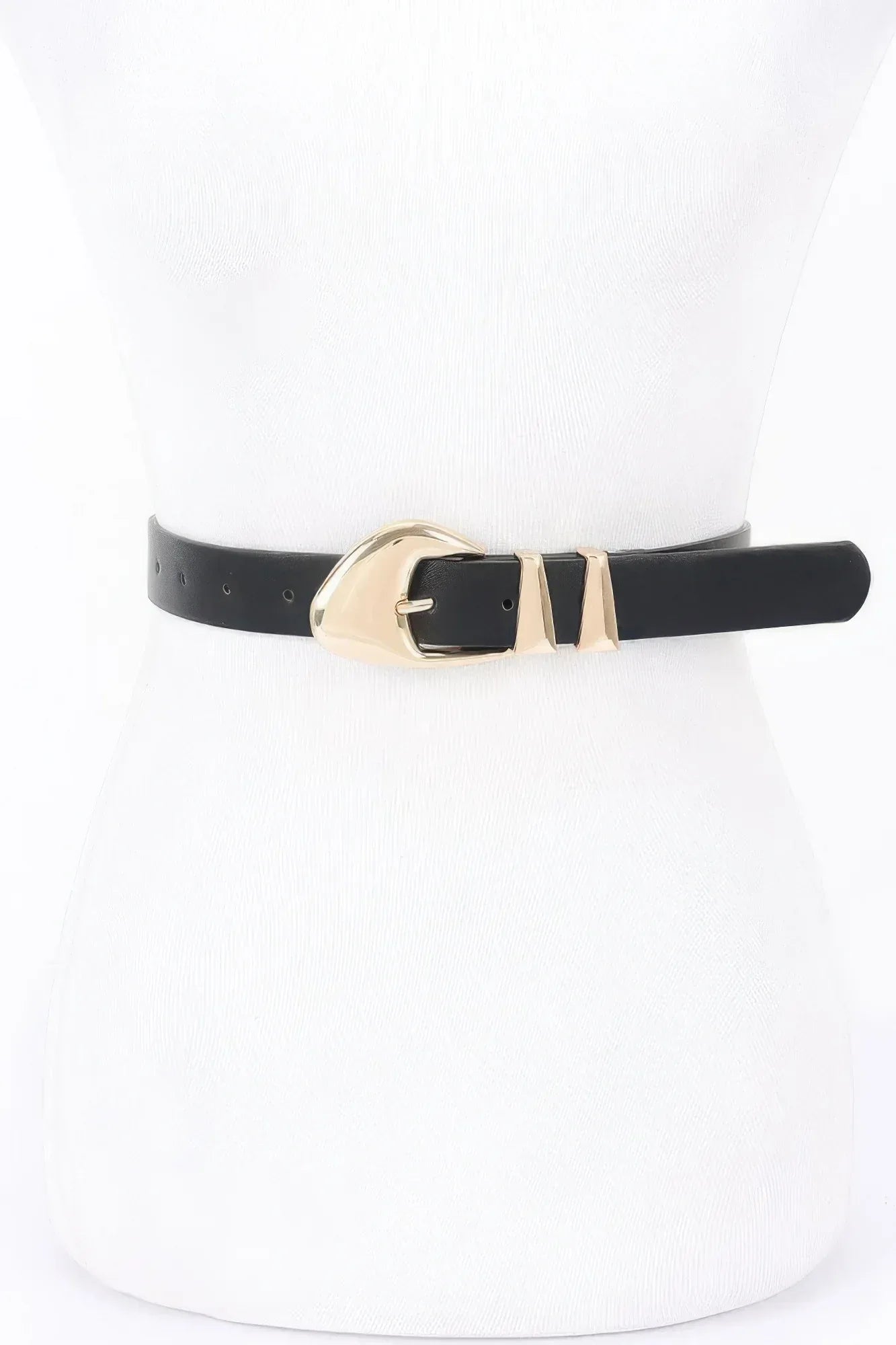 Faux Leather Multi Metal Buckle Belt | Mixtshop LLC Main image