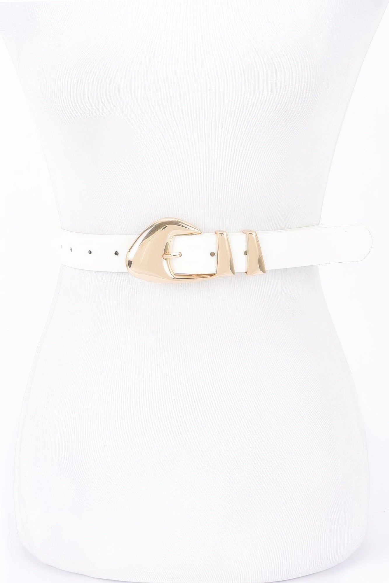 Faux Leather Multi Metal Buckle Belt | Mixtshop LLC