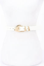 Faux Leather Multi Metal Buckle Belt | Mixtshop LLC