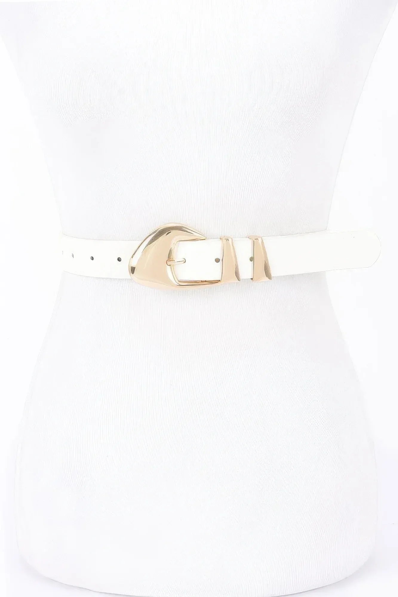 Faux Leather Multi Metal Buckle Belt | Mixtshop LLC