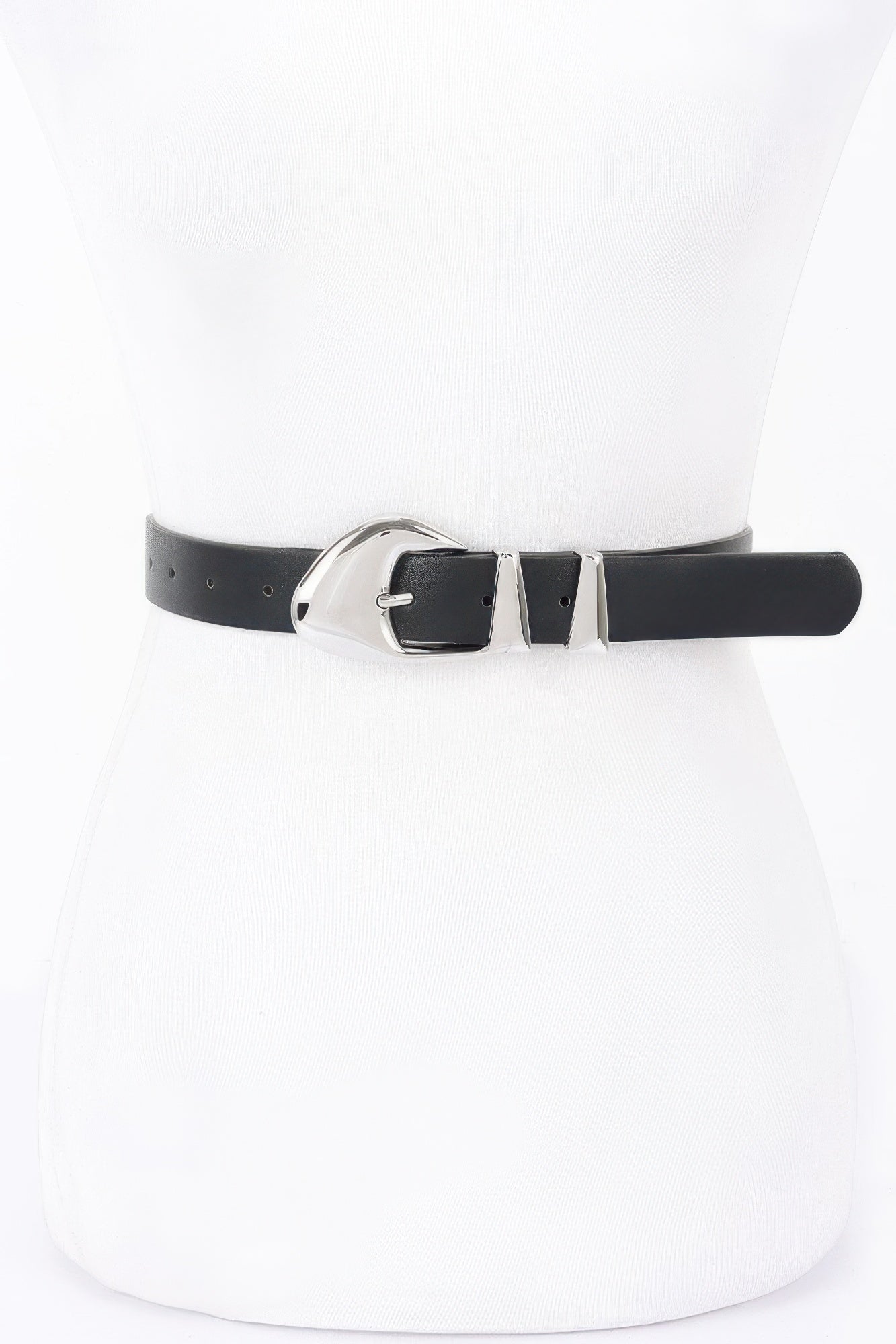 Faux Leather Multi Metal Buckle Belt | Mixtshop LLC