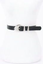 Faux Leather Multi Metal Buckle Belt | Mixtshop LLC