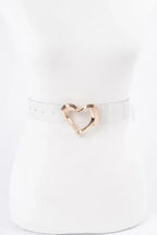 Heart Shape Metal Buckle Clear Belt | Mixtshop LLC