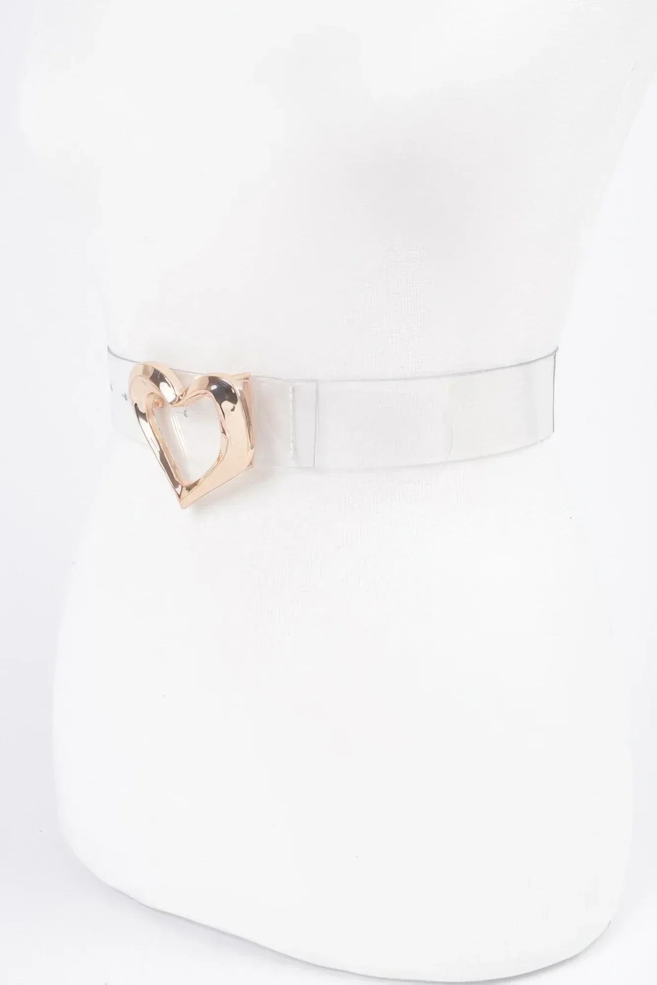 Heart Shape Metal Buckle Clear Belt Secondary image