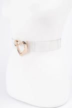 Heart Shape Metal Buckle Clear Belt | Mixtshop LLC