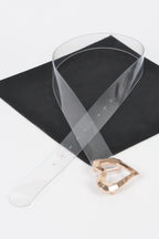 Heart Shape Metal Buckle Clear Belt | Mixtshop LLC