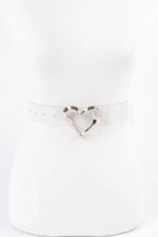 Heart Shape Metal Buckle Clear Belt | Mixtshop LLC
