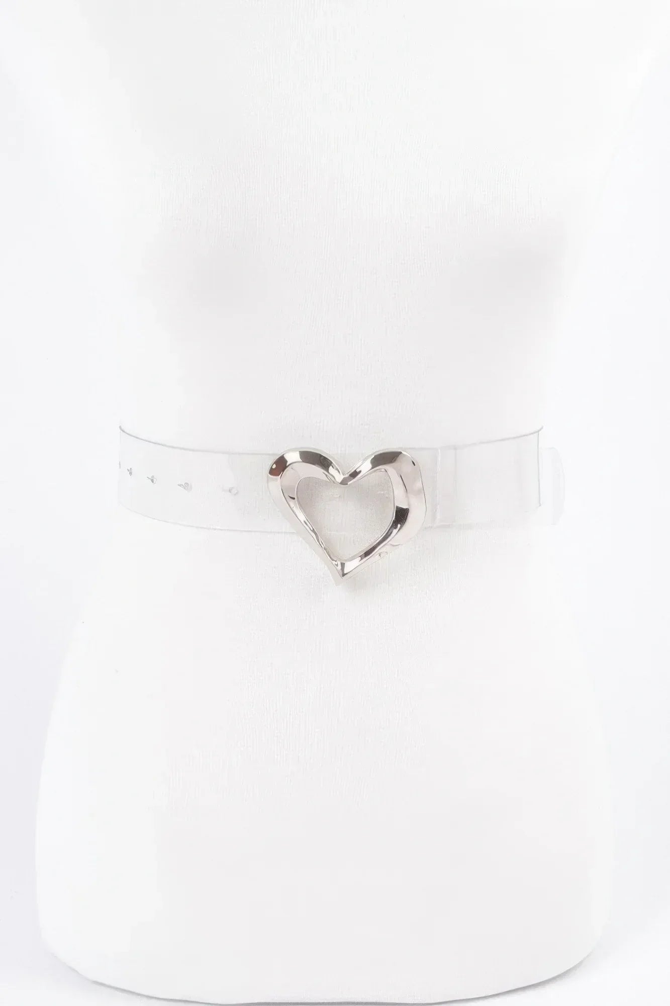 Heart Shape Metal Buckle Clear Belt | Mixtshop LLC
