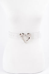 Heart Shape Metal Buckle Clear Belt | Mixtshop LLC