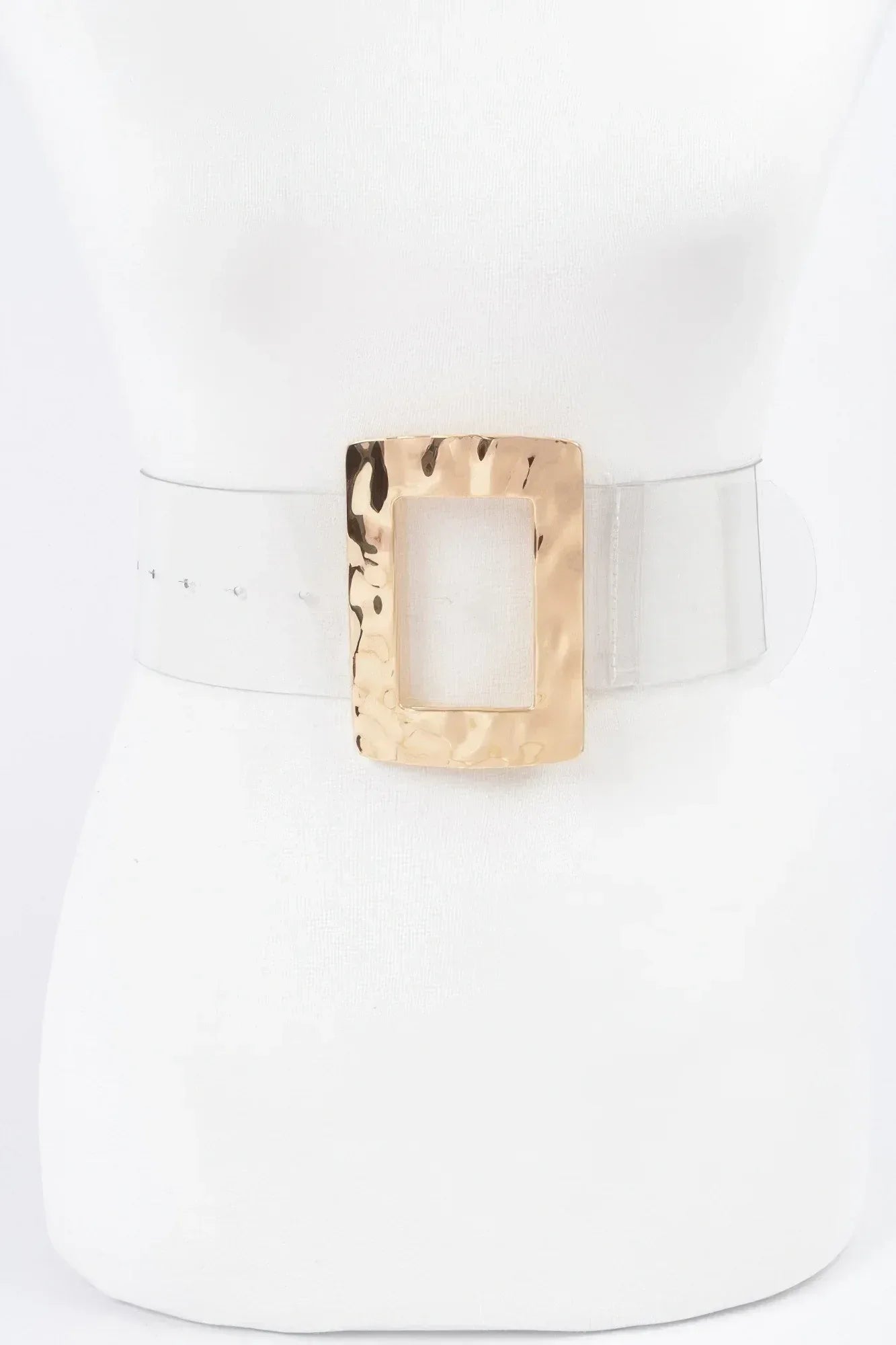 Rectangle Metal Buckle Clear Belt | Mixtshop LLC Main image