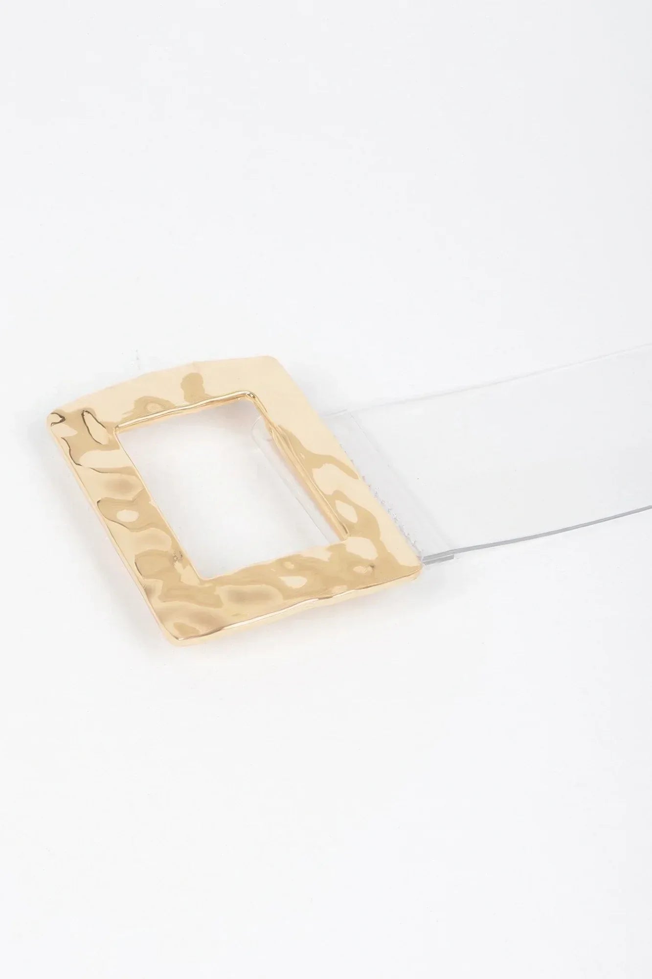 Rectangle Metal Buckle Clear Belt | Mixtshop LLC