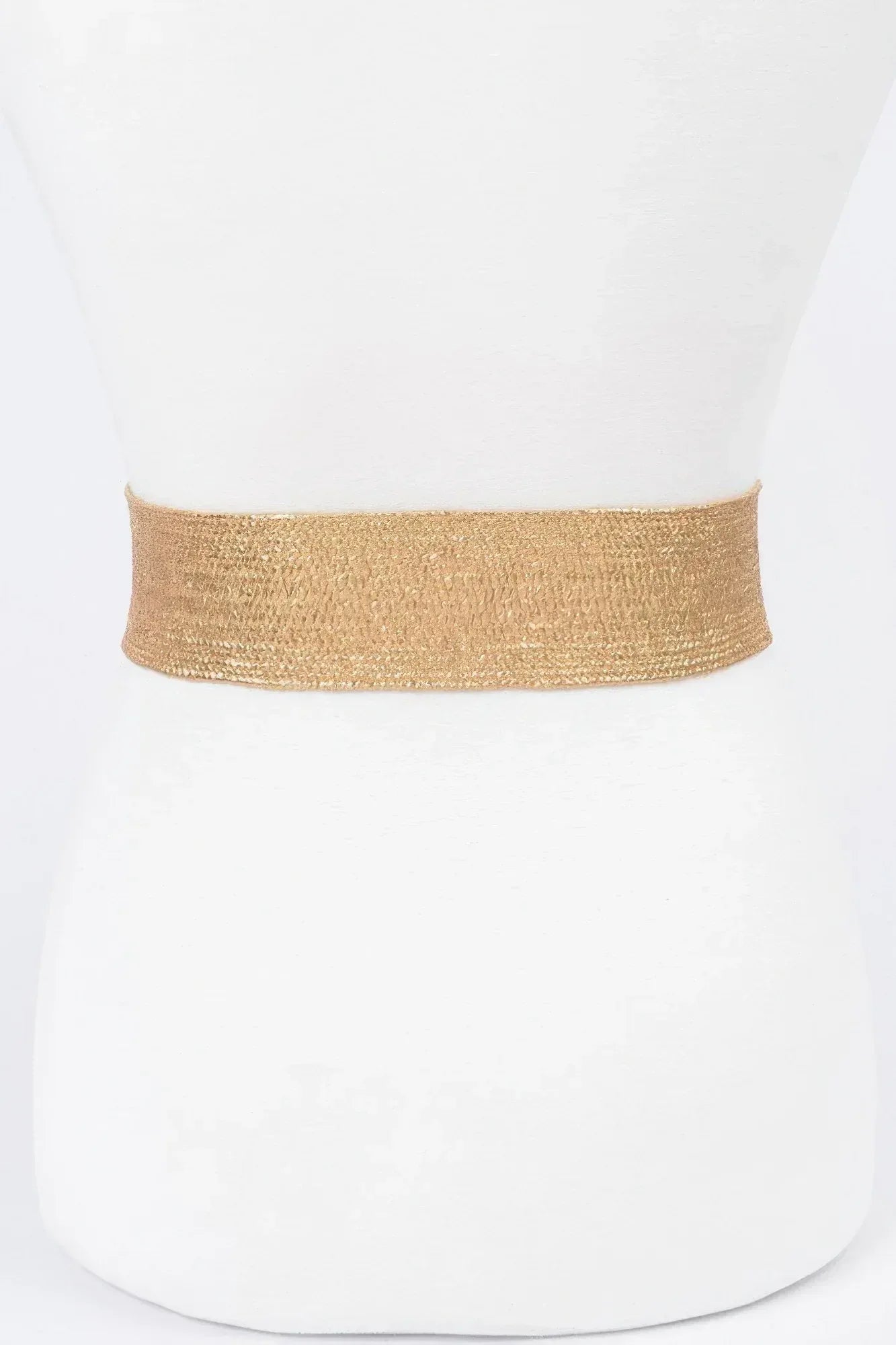 Multi Stone Metallic Straw Stretch Belt | Mixtshop LLC