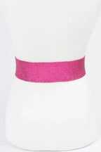 Multi Stone Metallic Straw Stretch Belt | Mixtshop LLC