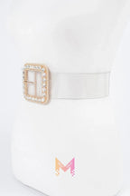 Stone Metal Buckle Clear Belt | Mixtshop LLC