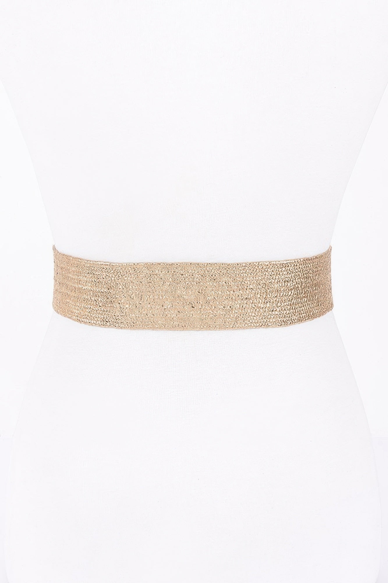 Vintage Metal Buckle Metallic Stretch Straw Belt | Mixtshop LLC