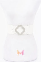 Faux Leather Metal Metal Buckle Stretch Belt | Mixtshop LLC