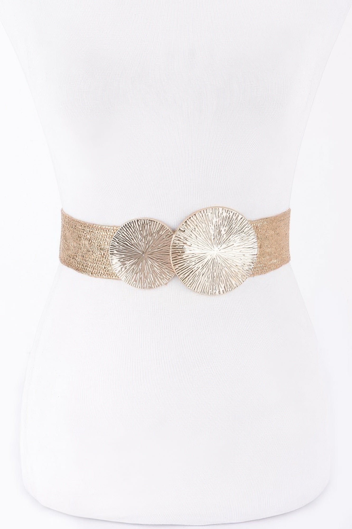 Round Metal Buckle Stretch Belt | Mixtshop LLC