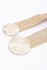 Round Metal Buckle Stretch Belt | Mixtshop LLC