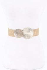 Round Metal Buckle Stretch Belt | Mixtshop LLC