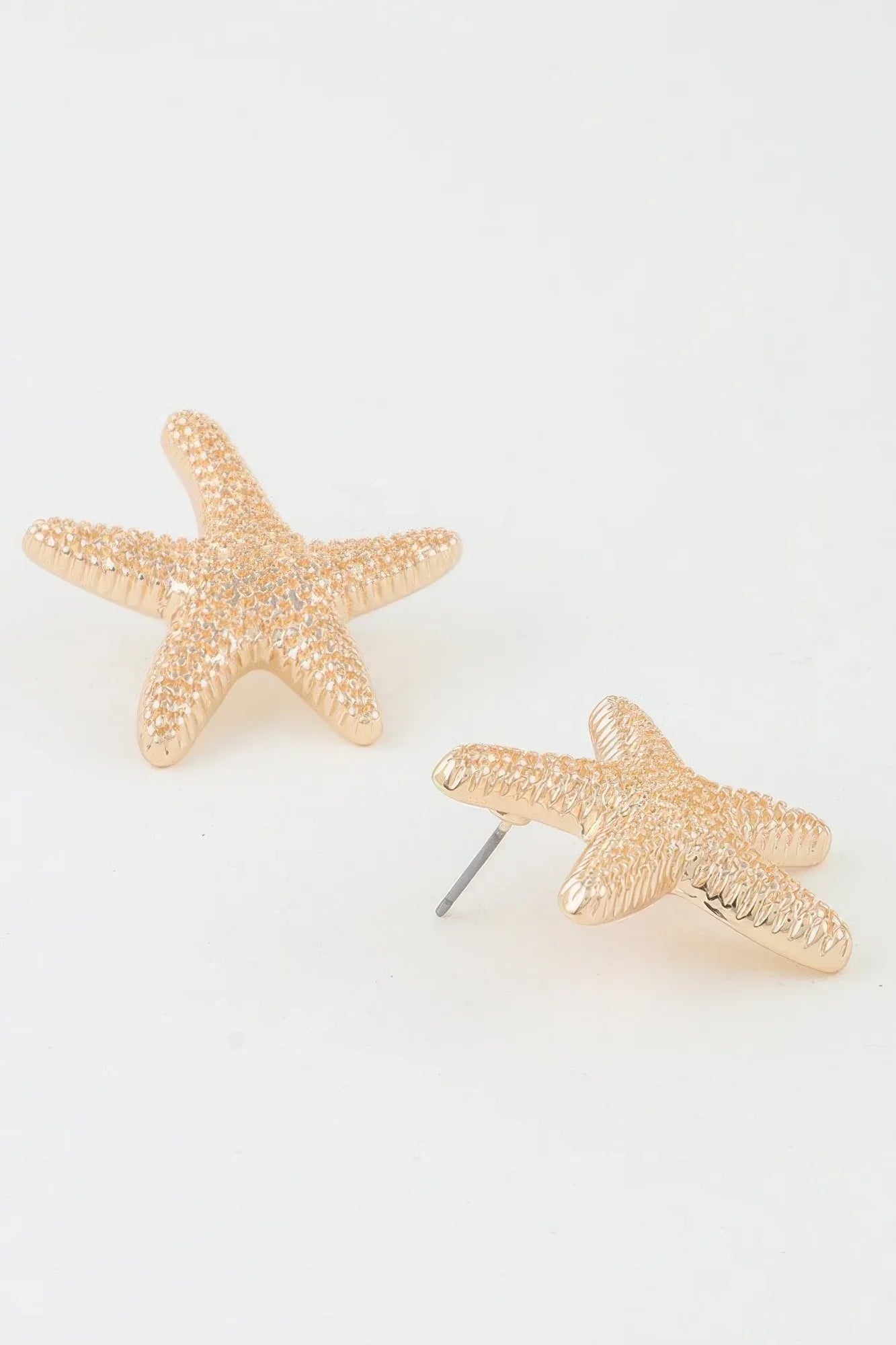 Hammered Starfish Stud Earrings Secondary image