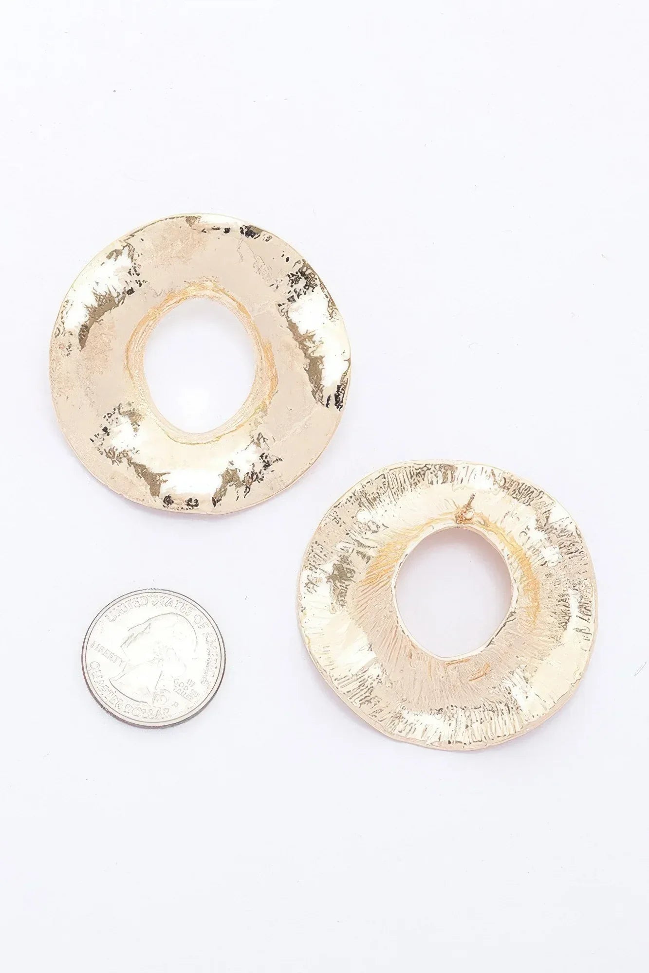 Metal Gold Dip Earring Secondary image