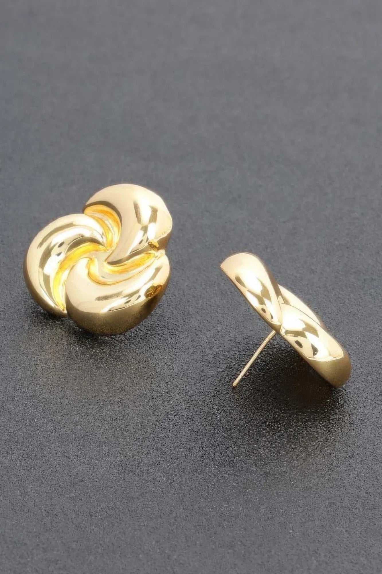 Metal Gold Dip Earring Secondary image